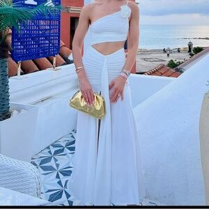 Maygel Coronel White Cut-Out Dress